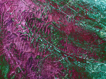 Purple and green texture on canvas