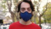 man wearing a face mask 