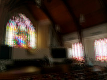 multiple exposure church sanctuary