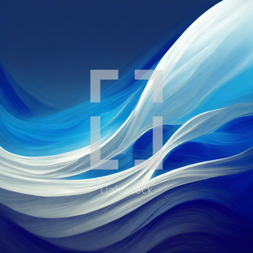 sweeping colors of blue, white and turquoise form an abstract background