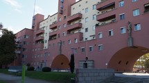 VIENNA, AUSTRIA - CIRCA SEPTEMBER 2022: Karl Marx Hof housing complex in Heiligenstadt - EDITORIAL USE ONLY