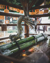 dragon and bamboo fountain 