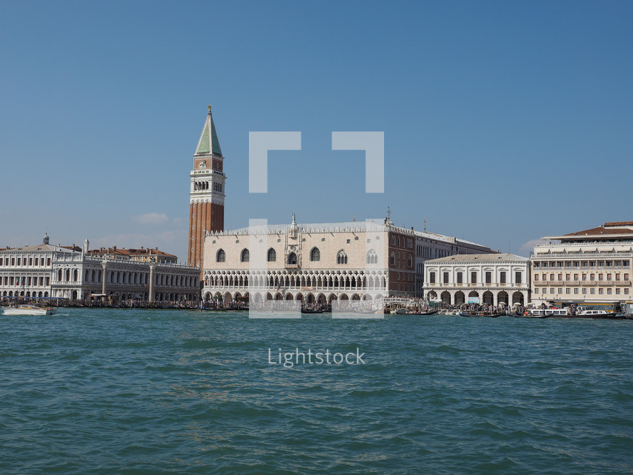 VENICE, ITALY - CIRCA SEPTEMBER 2016: Piazza San Marco (meaning St Mark square) seen from San Marco basin
