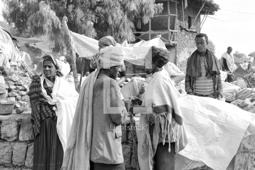 vendors in a market in Ethiopia 