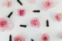 pink roses and lipstick 