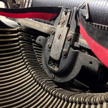 dusty vintage typewriter closeup