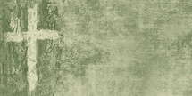 olive green background with cross