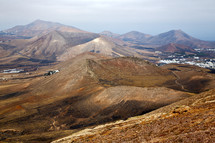 mountain range in Lanzarote Spain 