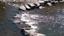 Small Rapids and water flowing through rocks