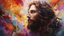 Colorful Portrait of Jesus