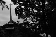 cross on a church steeple 