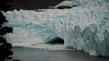 Cave On Perito Moreno Glacier In Los Glaciares National Park, Southwest Santa Cruz Province, Argentina. Wide Shot