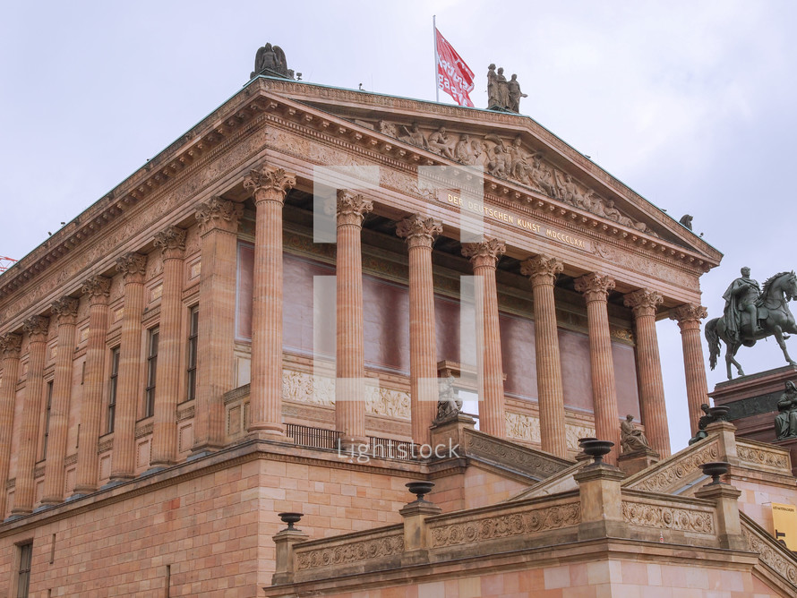 BERLIN, GERMANY - MAY 10, 2014: People visiting the Alte Nationalgalerie museum in Berlin Germany
