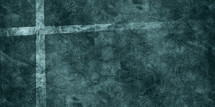 lighter cross on darker teal, off-center with copy space