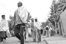 people heading to a celebration in Ethiopia 
