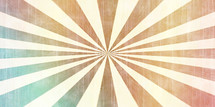 retro style rays centered on blue to brown texture background