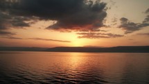Sunrise over the Sea of Galilee.
