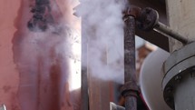 steam from a pipe 