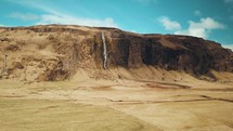 cliffs and waterfall in Iceland 