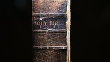 spine of an old Bible 