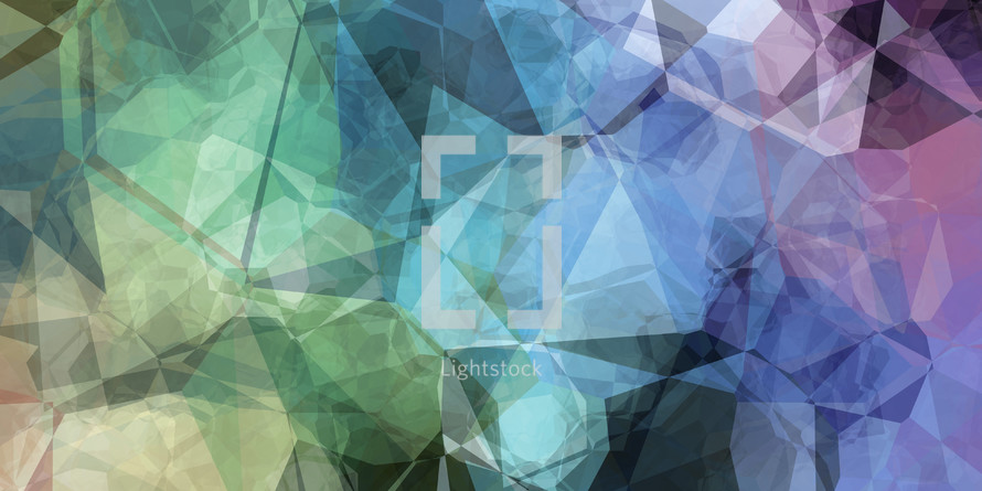 green, blue, purple and black abstract geometric design element