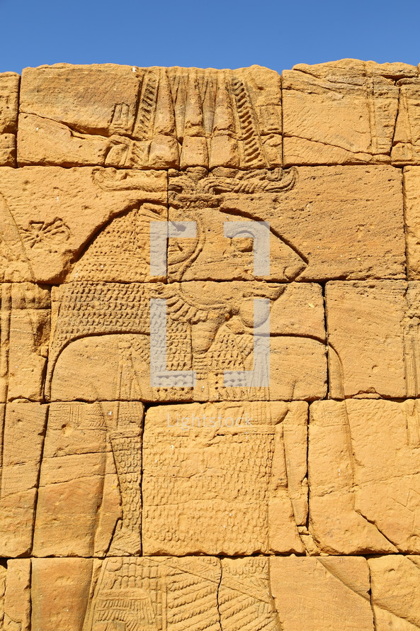 carving in ancient ruins 