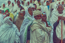 people at a celebration in Ethiopia 