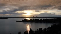 Seattle skyline drone slide hyper-lapse