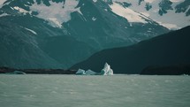 Sailing Over Lago Argentino Glaciers In Patagonia, Argentina. POV	