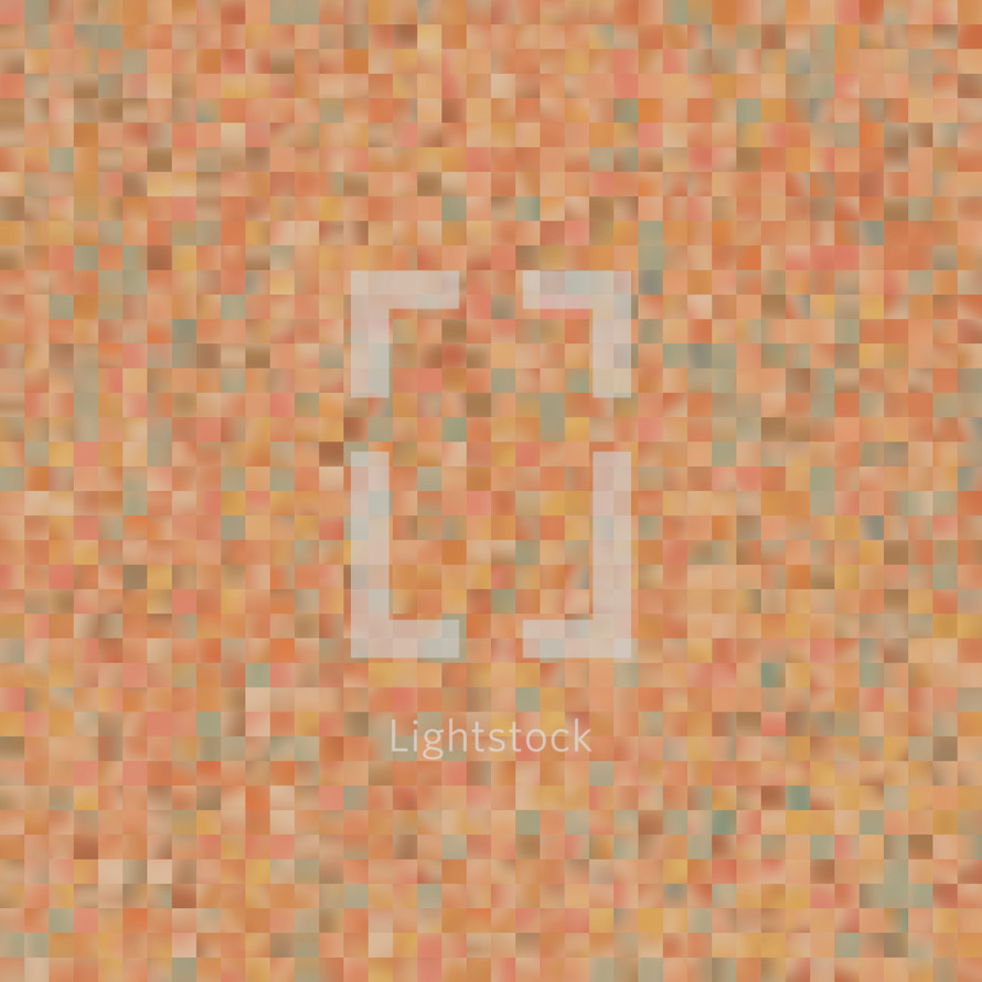 soft squares orange multi mosaic seamless tile