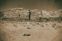 desert sand and cliffs 