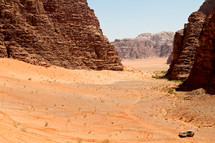 desert sand and cliffs 