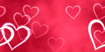 heart pattern background - white and pink on red