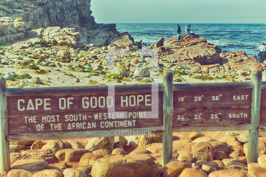 Cape of Good Hope sign 