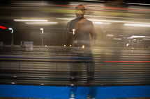 blurry image of a man