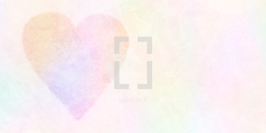 soft pastel textured heart on light background