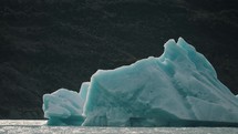 Iceberg On Argentino Lake, Patagonia, Argentina - Wide Shot	