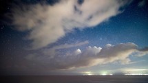 Puerto Vallarta shore time lapse - stars and clouds 