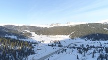 Aerial Winter Landscape in Park