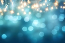 Light Beam with Soft Blue Bokeh Background