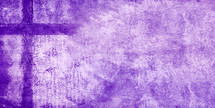 purple cross, rough painting, texture background with empty space for text like worship lyrics, scripture, a quote, announcements... suitable for a worship slide backdrop