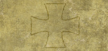 Gold Maltese style cross