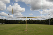 goal posts on a football field 