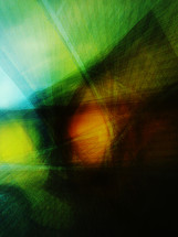 dynamic abstract noisy, glitchy effect in black, orange, green