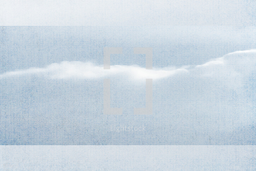 clouds with top and bottom borders with scratched, textured effect