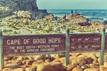Cape of Good Hope sign 
