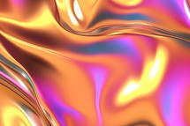 Metallic Abstract Wavy Liquid Background