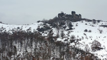 Medieval citadel in winter - establishing shot
