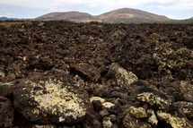 volcanic stone and barren land 