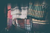 texture of cotton traditional symbolic Arabian scarfs